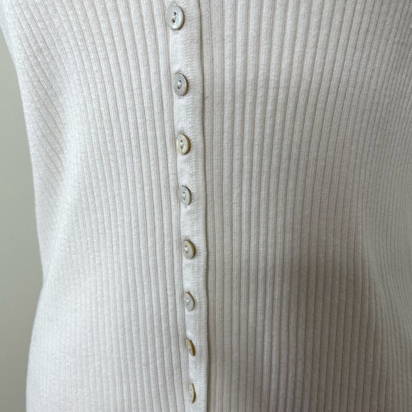 Planet Ribbed Button Front Cross Strap Sweater Tank Top M - Picture 4 of 14